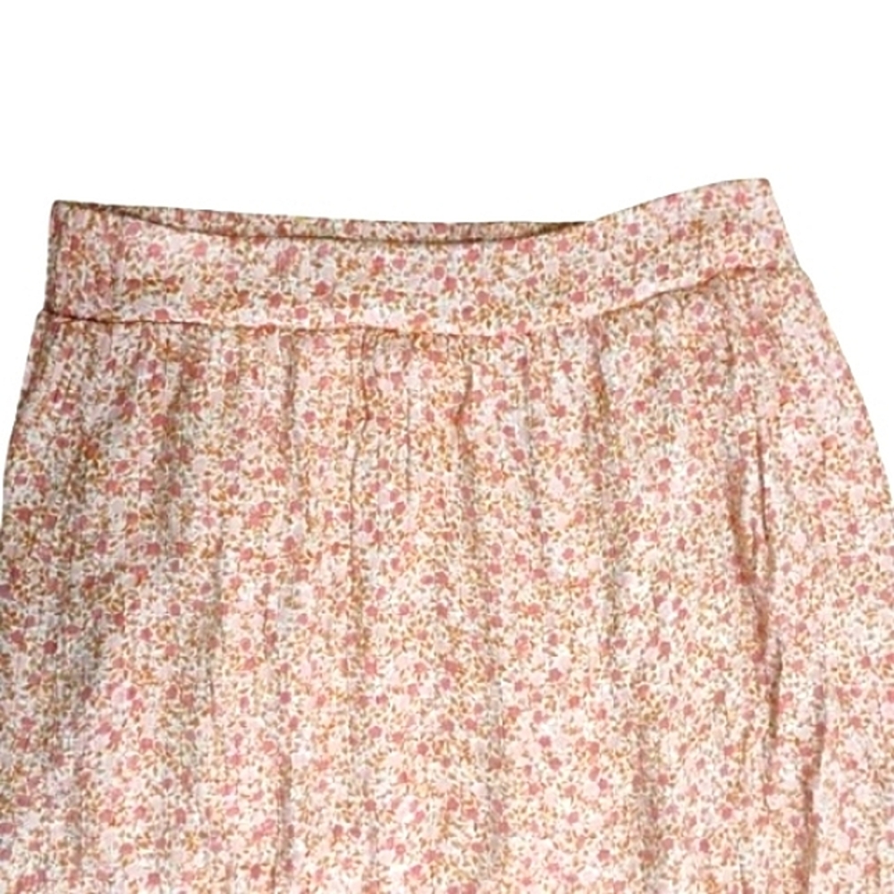 Floral Pink White Boho Wildflowers Skirt XXL Prairie Cottagecore Modest - Picture 4 of 10